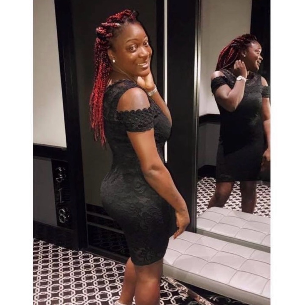 Black Off The Shoulders Lace Dress